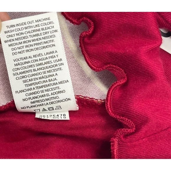 WONDER NATION GIRLS SHIRT SIZE L (10-12) COLOR RED LONG SLEEVE - Picture 10 of 12